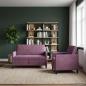 Preview: ARDEBO.de - Sofa Set mit Stauraum 2 stk. Lila Polyester