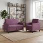 Preview: Sofa Set mit Stauraum 2 stk. Lila Polyester