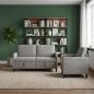 Preview: Sofa Set mit Stauraum 2 stk. Hellgrau Polyester