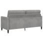 Preview: Sofa Set mit Stauraum 2 stk. Hellgrau Polyester