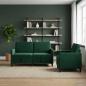 Preview: Sofa Set mit Stauraum 2 stk. Dunkelgrün Polyester