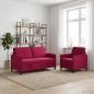 Preview: ARDEBO.de - Sofa Set mit Stauraum 2 stk. Weinrot Polyester