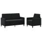 Preview: Sofa Set mit Stauraum 2 stk. Schwarz Polyester