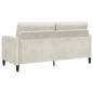 Preview: Sofa Set mit Stauraum 2 stk. Creme Polyester