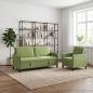Preview: ARDEBO.de - Sofa Set mit Stauraum 2 stk. Hellgrün Polyester