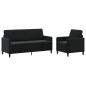 Preview: Sofa Set mit Stauraum 2 stk. Schwarz Polyester