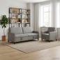 Preview: Sofa Set mit Stauraum 2 stk. Hellgrau Polyester