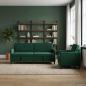 Preview: ARDEBO.de - Sofa Set mit Stauraum 2 stk. Dunkelgrün Polyester