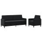 Preview: Sofa Set mit Stauraum 2 stk. Schwarz Polyester