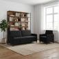 Preview: Sofa Set mit Stauraum 2 stk. Schwarz Polyester