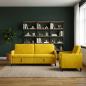 Preview: ARDEBO.de - Sofa Set mit Stauraum 2 stk. Gelb Polyester