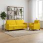 Preview: Sofa Set mit Stauraum 2 stk. Gelb Polyester