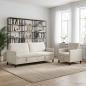 Preview: ARDEBO.de - Sofa Set mit Stauraum 2 stk. Creme Polyester