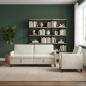 Preview: Sofa Set mit Stauraum 2 stk. Creme Polyester