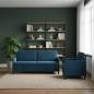 Preview: ARDEBO.de - Sofa Set mit Stauraum 2 stk. Blau Polyester