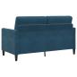 Preview: Sofa Set mit Stauraum 2 stk. Blau Polyester