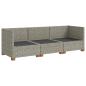 Preview: 3 Stk. Rattan-Lounge-Set mit Kissen GENDT Naturrattan Kubu Grau
