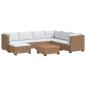 Preview: 8 Stk. Rattan-Lounge-Set mit Kissen GENDT Naturrattan Natur