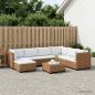 Preview: 8 Stk. Rattan-Lounge-Set mit Kissen GENDT Naturrattan Natur