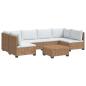 Preview: 7 Stk. Rattan Lounge Set mit Kissen GENDT Naturrattan Natur