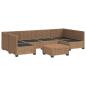 Preview: 7 Stk. Rattan Lounge Set mit Kissen GENDT Naturrattan Natur