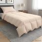 Preview: ARDEBO.de - Bettwäsche-Set 2 stk. 155 x 200 cm Sommer 1050 gsm Beige