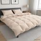 Preview: ARDEBO.de - Bettwäsche-Set 2 stk. 200 x 200 cm Kapok und Polyester Beige