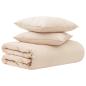 Preview: ARDEBO.de - Bettwäsche-Set 2 stk. 200 x 240 cm Kapok und Polyester Beige
