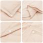 Preview: Bettwäsche-Set 2 stk. 140 x 220 cm Kapok und Polyester Beige
