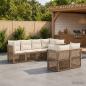 Preview: ARDEBO.de - Gartensofa-set 7 stk. 7-Sitzanzahl Beige Poly-Rattan