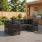 Preview: ARDEBO.de - Gartensofa-set 6 stk. 6-Sitzanzahl Grau Poly-Rattan