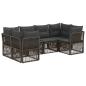 Preview: Gartensofa-set 6 stk. 6-Sitzanzahl Grau Poly-Rattan