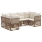 Preview: Gartensofa-set 6 stk. 6-Sitzanzahl Beige Poly-Rattan