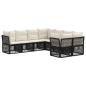 Preview: Gartensofa-set 8 stk. 8-Sitzanzahl Schwarz Poly-Rattan