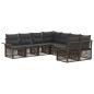 Preview: Gartensofa-set 8 stk. 8-Sitzanzahl Grau und Dunkelgrau