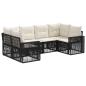 Preview: Gartensofa-set 6 stk. 6-Sitzanzahl Schwarz und Cremeweiß
