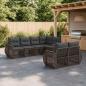 Preview: ARDEBO.de - Gartensofa-set 7 stk. 7-Sitzanzahl Grau und Dunkelgrau