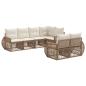Preview: Gartensofa-set 7 stk. 7-Sitzanzahl Beige und Cremeweiß