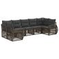 Preview: Gartensofa-set 7 stk. 7-Sitzanzahl Grau und Dunkelgrau