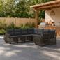 Preview: ARDEBO.de - Gartensofa-set 8 stk. 8-Sitzanzahl Grau Poly-Rattan