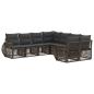 Preview: Gartensofa-set 8 stk. 8-Sitzanzahl Grau Poly-Rattan