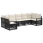 Preview: Gartensofa-set 7 stk. 7-Sitzanzahl Schwarz Poly-Rattan