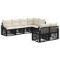 Preview: Gartensofa-set 7 stk. 7-Sitzanzahl Schwarz Poly-Rattan