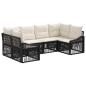 Preview: Gartensofa-set 6 stk. 6-Sitzanzahl Schwarz Poly-Rattan