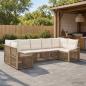 Preview: ARDEBO.de - Gartensofa-set 7 stk. 7-Sitzanzahl Beige Poly-Rattan