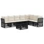 Preview: Gartensofa-set 8 stk. Schwarz Poly-Rattan