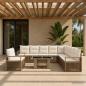 Preview: ARDEBO.de - Gartensofa-set 12 stk. Beige und Cremeweiß Poly-Rattan
