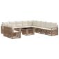 Preview: Gartensofa-set 12 stk. Beige und Cremeweiß Poly-Rattan