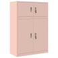 Preview: Aufbewahrungsschrank 2 stk. Rosa 90 x 40 x 130 cm Stahl