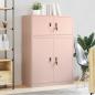 Preview: Aufbewahrungsschrank 2 stk. Rosa 90 x 40 x 130 cm Stahl